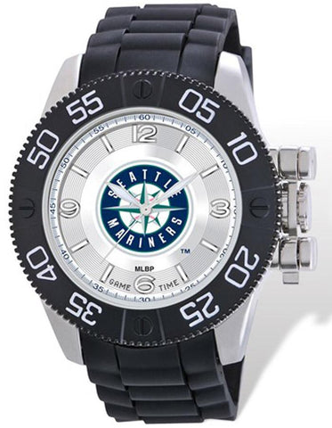 MLB Mens Seattle Mariners Beast Watch - Color Logo Dial - Rubber Strap - XWM2115