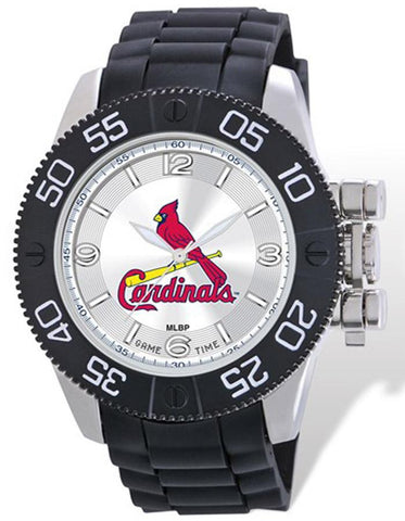 MLB Mens St. Louis Cardinals Beast Watch - Color Logo Dial - Rubber Strap - XWM2116