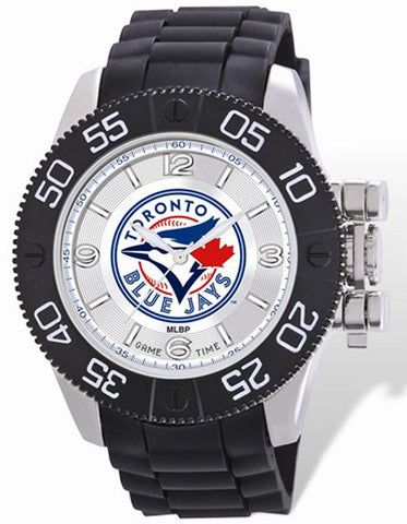 MLB Mens Toronto Blue Jays Beast Watch - Color Logo Dial - Rubber Strap - XWM2119