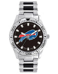 NFL Mens Buffalo Bills Heavy Hitter Watch - Bracelet Strap - Color Logo - XWM2533