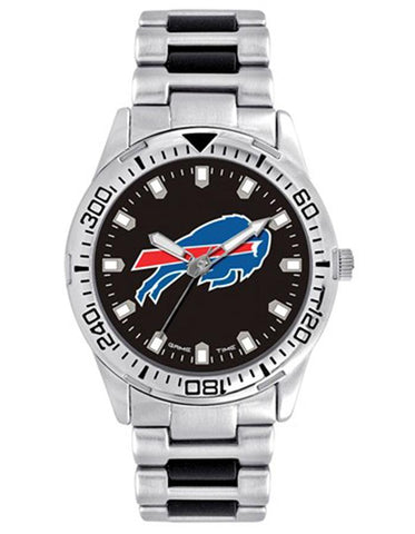 NFL Mens Buffalo Bills Heavy Hitter Watch - Bracelet Strap - Color Logo - XWM2533