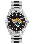 NFL Mens Jacksonville Jaguars Heavy Hitter Watch - Bracelet Strap - Color Logo - XWM2555