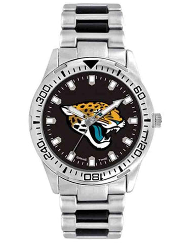 NFL Mens Jacksonville Jaguars Heavy Hitter Watch - Bracelet Strap - Color Logo - XWM2555