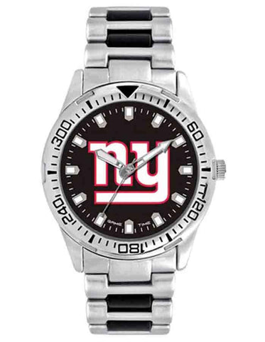 NFL Mens New York Giants Heavy Hitter Watch  - Bracelet Strap - Color Logo - XWM2569