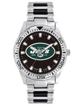 NFL Mens New York Jets Heavy Hitter Watch - Bracelet Strap - Color Logo - XWM2571