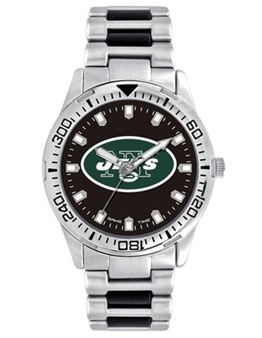 NFL Mens New York Jets Heavy Hitter Watch - Bracelet Strap - Color Logo - XWM2571