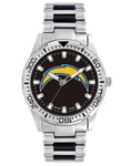 NFL Mens Los Angeles Chargers Heavy Hitter Watch - Bracelet Strap - Color Logo - XWM2579_242df77f-3bd5-4e1b-87ab-9477b2534812