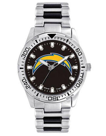 NFL Mens Los Angeles Chargers Heavy Hitter Watch - Bracelet Strap - Color Logo - XWM2579_242df77f-3bd5-4e1b-87ab-9477b2534812