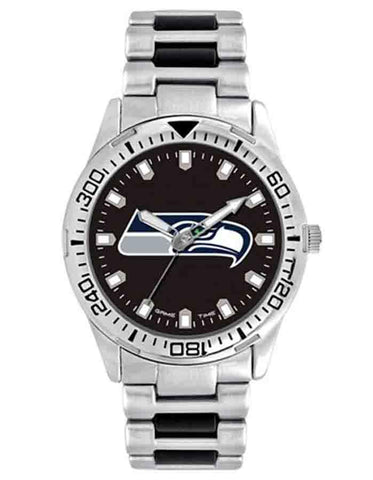 NFL Mens Seattle Seahawks Heavy Hitter Watch - Bracelet Strap - Color Logo - XWM2583