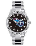 NFL Mens Tennessee Titans Heavy Hitter Watch - Bracelet Strap - Color Logo - XWM2587