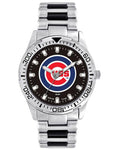 MLB Mens Chicago Cubs Heavy Hitter Watch - Bracelet Strap - Color Logo - XWM2599