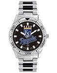 MLB Mens Kansas City Royals Heavy Hitter Watch - Bracelet Strap - Color Logo - XWM2613