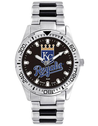 MLB Mens Kansas City Royals Heavy Hitter Watch - Bracelet Strap - Color Logo - XWM2613