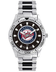 MLB Mens Minnesota Twins Heavy Hitter Watch - Bracelet Strap - Color Logo - XWM2623