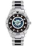 MLB Mens Seattle Mariners Heavy Hitter Watch - Bracelet Strap - Color Logo - XWM2639