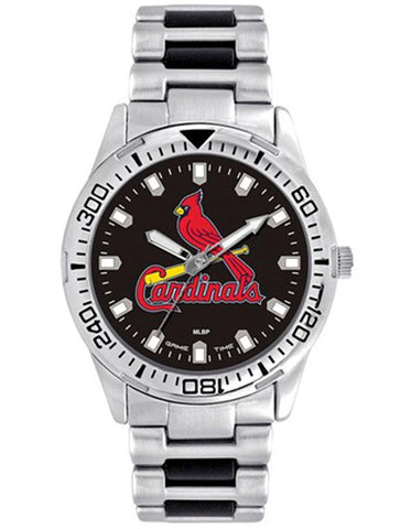 MLB Mens St. Louis Cardinals Heavy Hitter Watch - Bracelet Strap - Color Logo - XWM2641