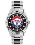 MLB Mens Texas Rangers Heavy Hitter Watch - Bracelet Strap - Color Logo - XWM2645