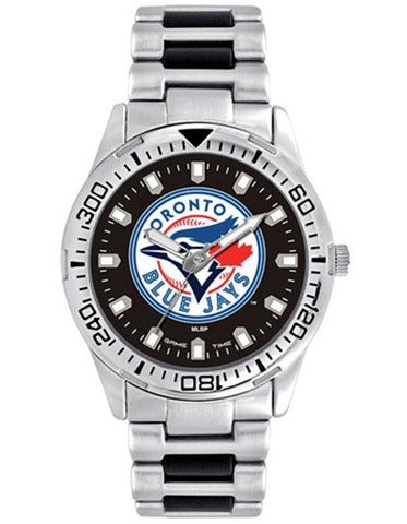 MLB Mens Toronto Blue Jays Heavy Hitter Watch - Bracelet Strap - Color Logo - XWM2647