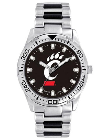 University of Cincinnati Logo Mens Heavy Hitter Watch - Bracelet - Color Logo - XWM2735