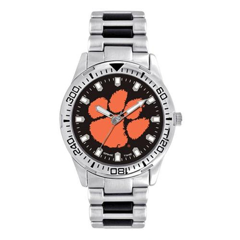 Clemson University Logo Mens Heavy Hitter Watch - Chronograph - Bracelet - XWM2737