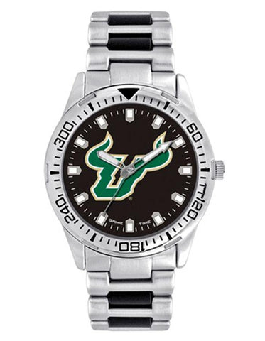 University of South Florida Logo Mens Heavy Hitter Watch - Black Dial - Bracelet - XWM2747