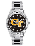 Georgia Tech Logo Mens Heavy Hitter Watch - Black Dial - Bracelet - XWM2749