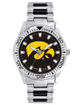 University of Iowa Logo Mens Heavy Hitter Watch - Bracelet - Color Logo - XWM2759