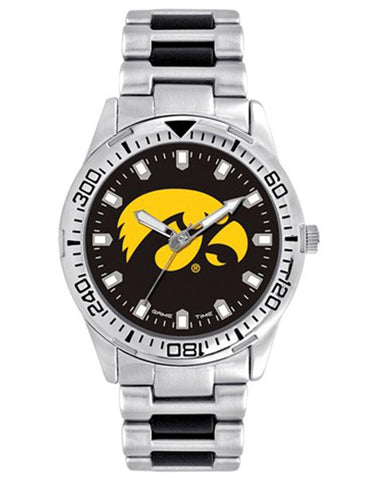 University of Iowa Logo Mens Heavy Hitter Watch - Bracelet - Color Logo - XWM2759