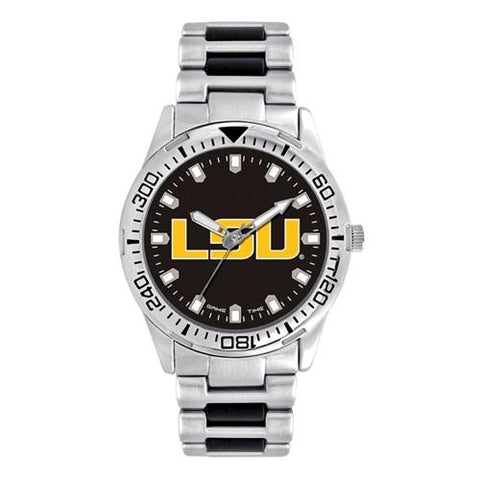 Louisiana State University Logo Mens Heavy Hitter Watch - Bracelet - Color Logo - XWM2769