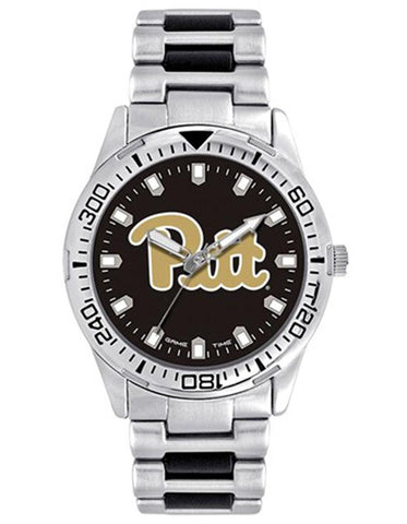 University of Pittsburgh Logo Mens Heavy Hitter Watch - Bracelet - Color Logo - XWM2805