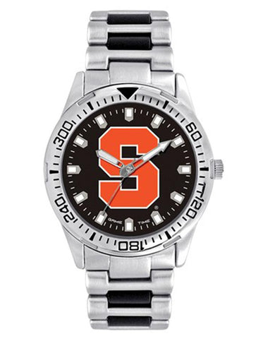 Syracuse University Logo Mens Heavy Hitter Watch - Black Dial - Bracelet - XWM2813