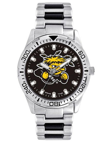 Wichita State University Logo Mens Heavy Hitter Watch - Bracelet - Color Logo - XWM2835